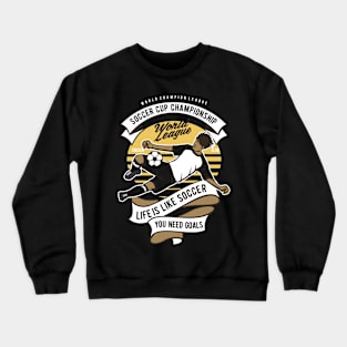 Soccer Cup Championship, Vintage Retro Classic Crewneck Sweatshirt